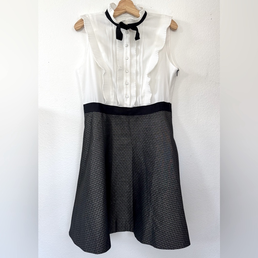 Ted Baker Black and White Midi Dress - Picture 2 of 16
